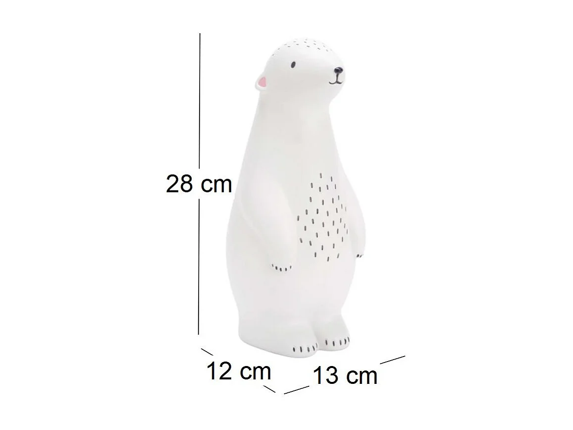 Lámpara de noche de oso en poliresina