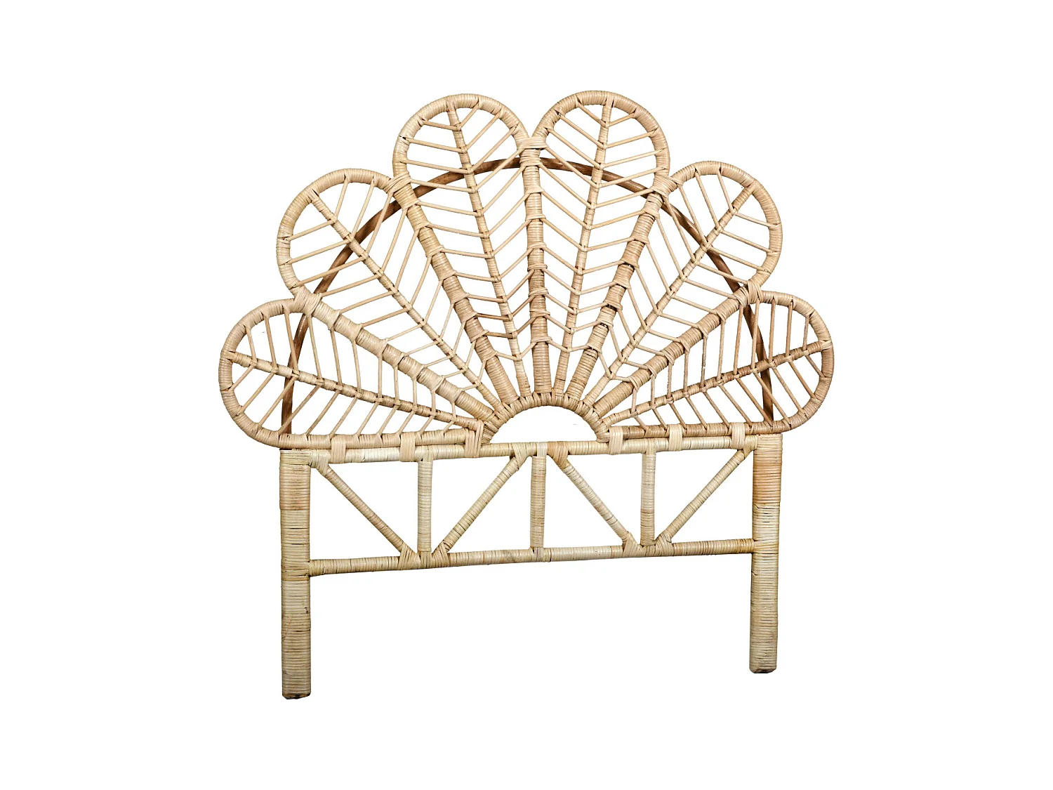 Tête de lit en rotin naturel Sola Sommier 90 cm