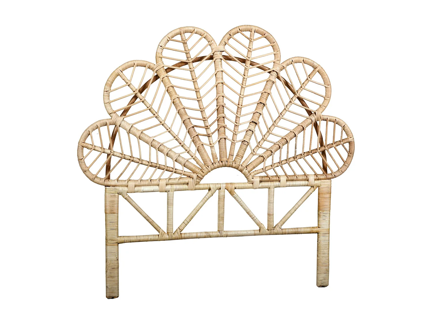 Tête de lit en rotin naturel Sola Sommier 90 cm