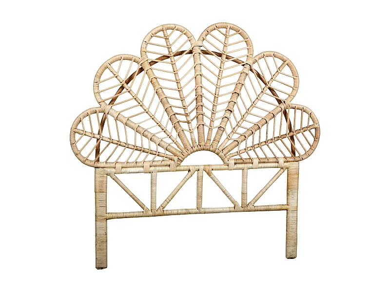 Tête de lit en rotin naturel Sola Sommier 90 cm