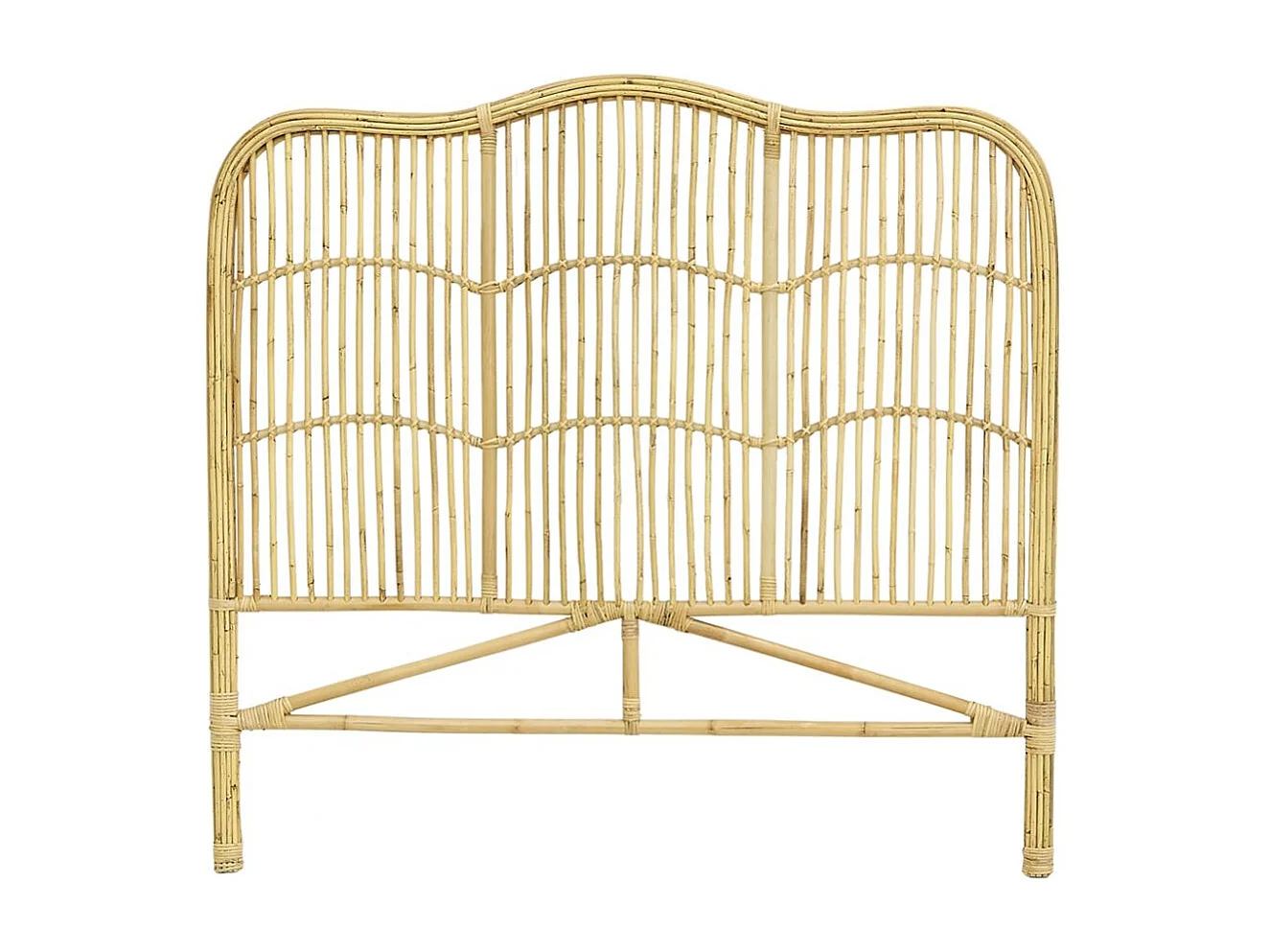 Tête de lit en rotin naturel Sommier 160 cm