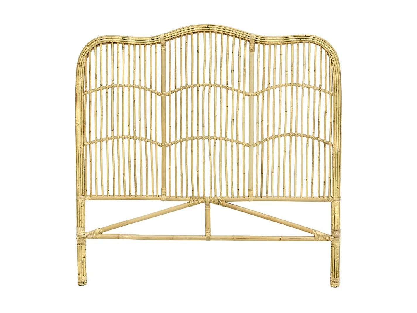 Tête de lit en rotin naturel Sommier 90 cm