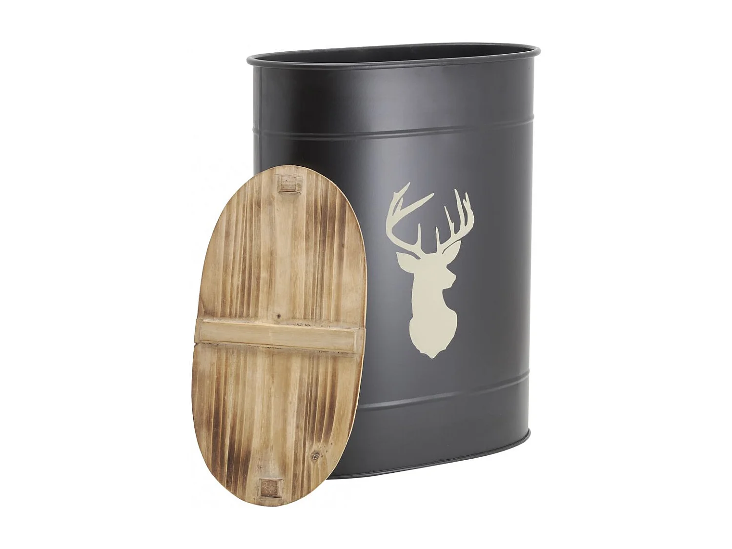 Tabouret et seau à pellets en métal