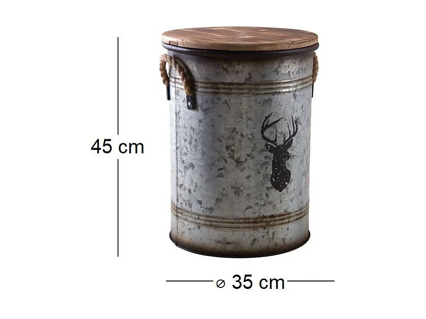 Tabouret et seau à pellets