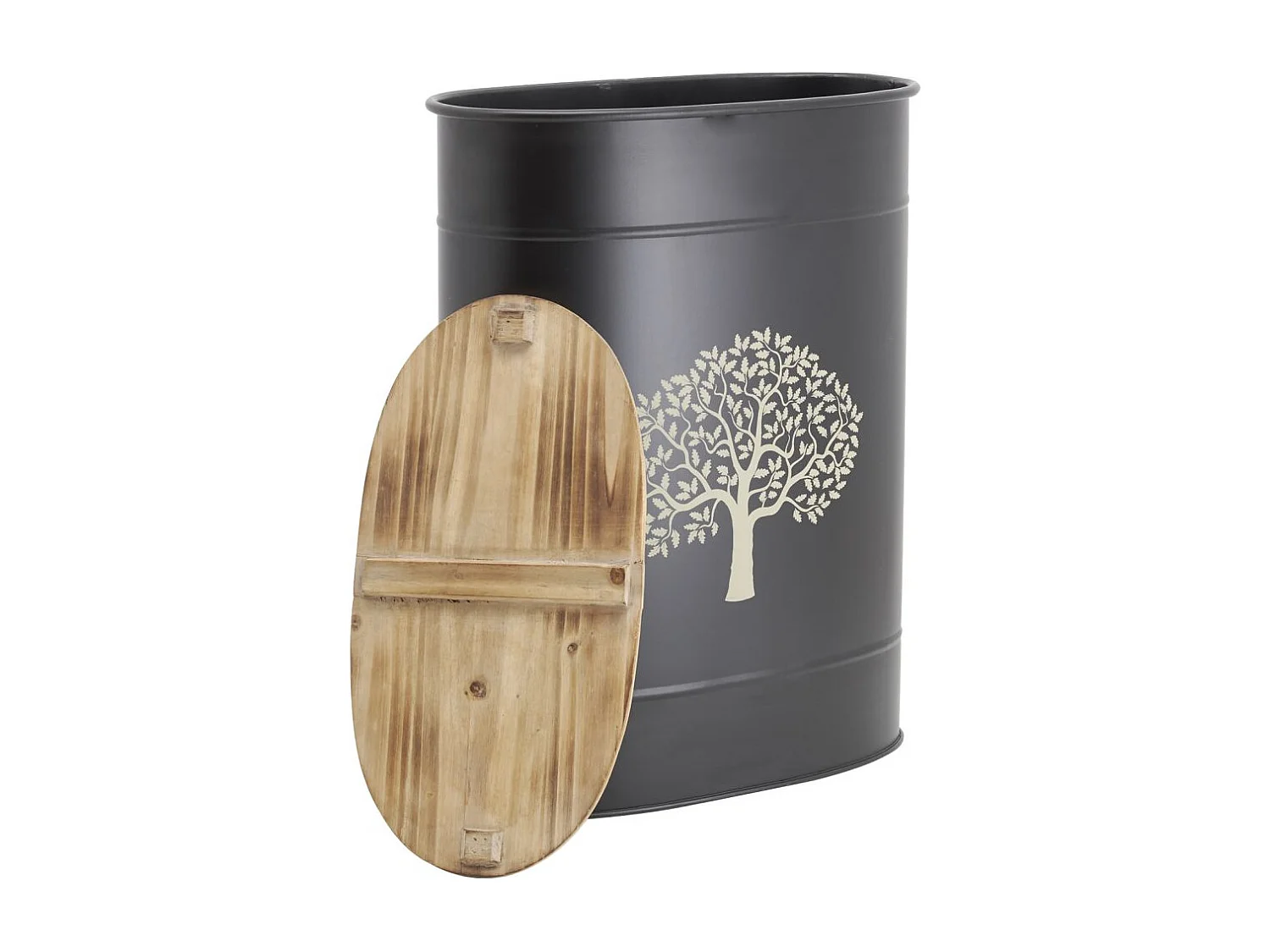 Tabouret et seau à pellets en métal