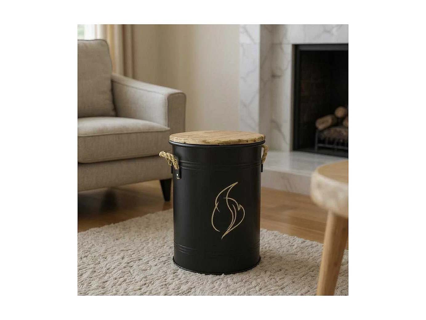 Tabouret et seau à pellets