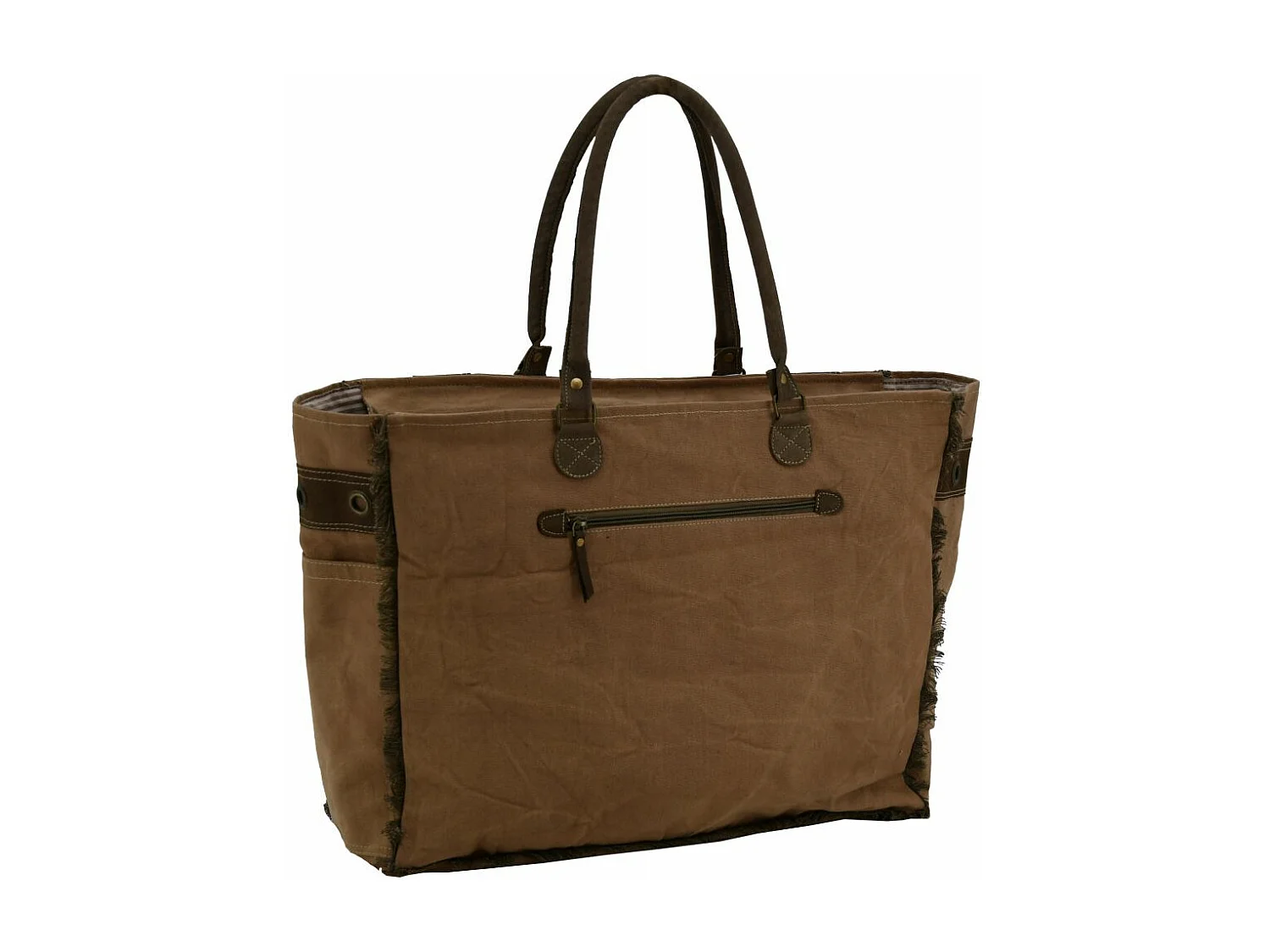 Sac en coton et cuir de buffle Vintage