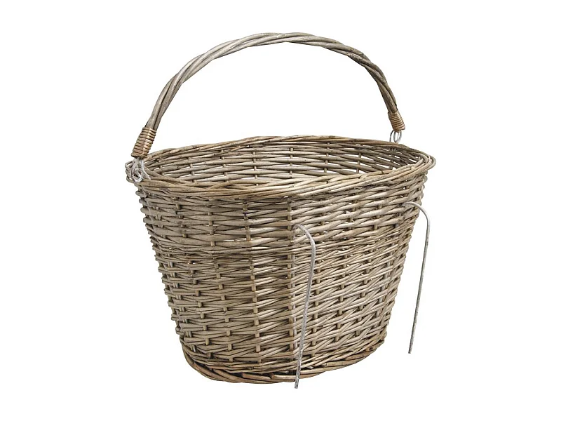Panier pour vélo en osier gris Osier gris