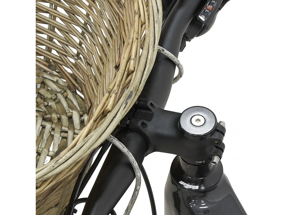 Panier pour vélo en osier gris Osier gris