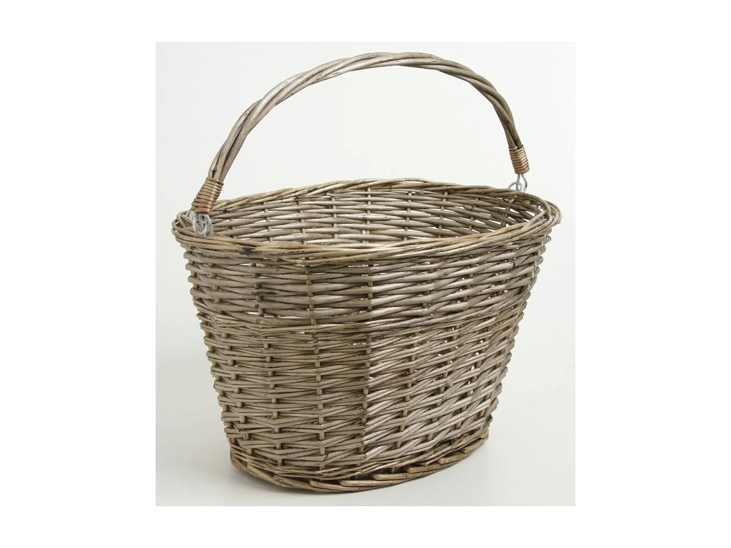 Panier pour vélo en osier gris Osier gris