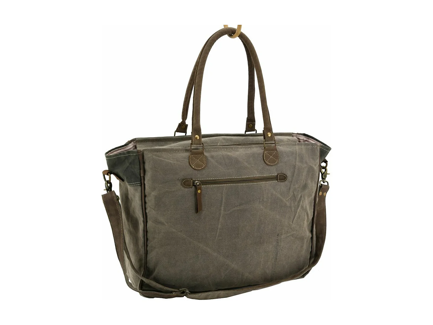 Sac en coton et cuir de buffle Charleston