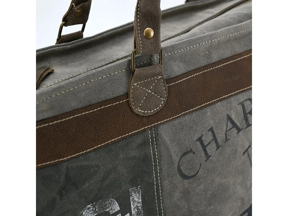 Sac en coton et cuir de buffle Charleston