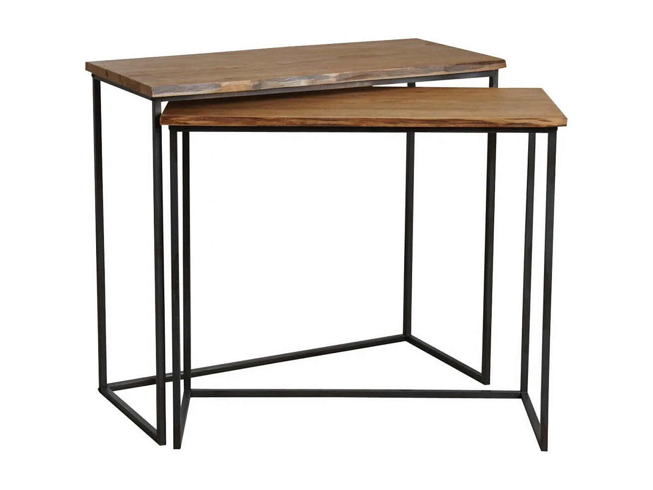 Consoles en bois et métal Ubi (Lot de 2)