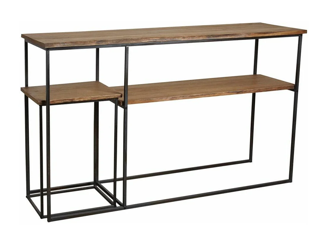 Console avec table gigogne en bois et métal Ter