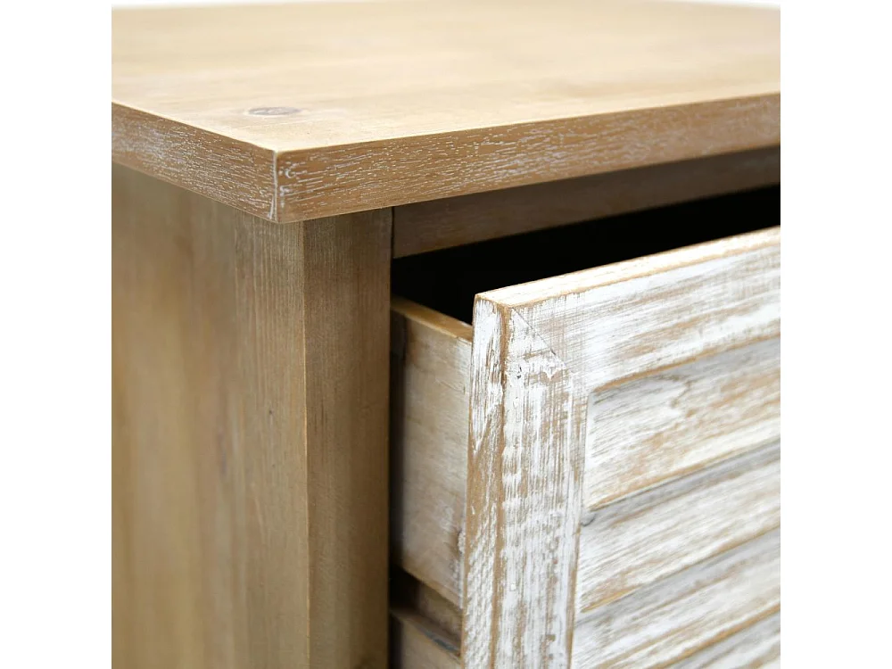 Console en bois naturel et cérusé Ancenia