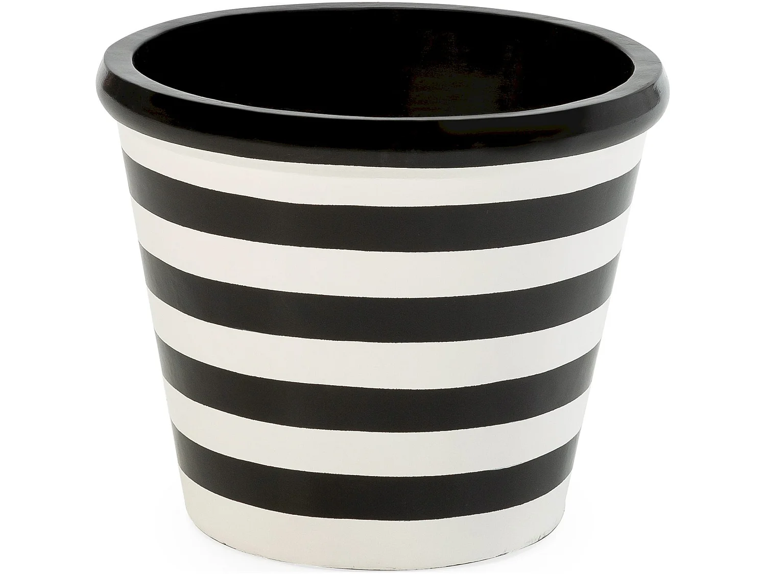 Cache-pot Fibres-ciment -- Blanc/Noir