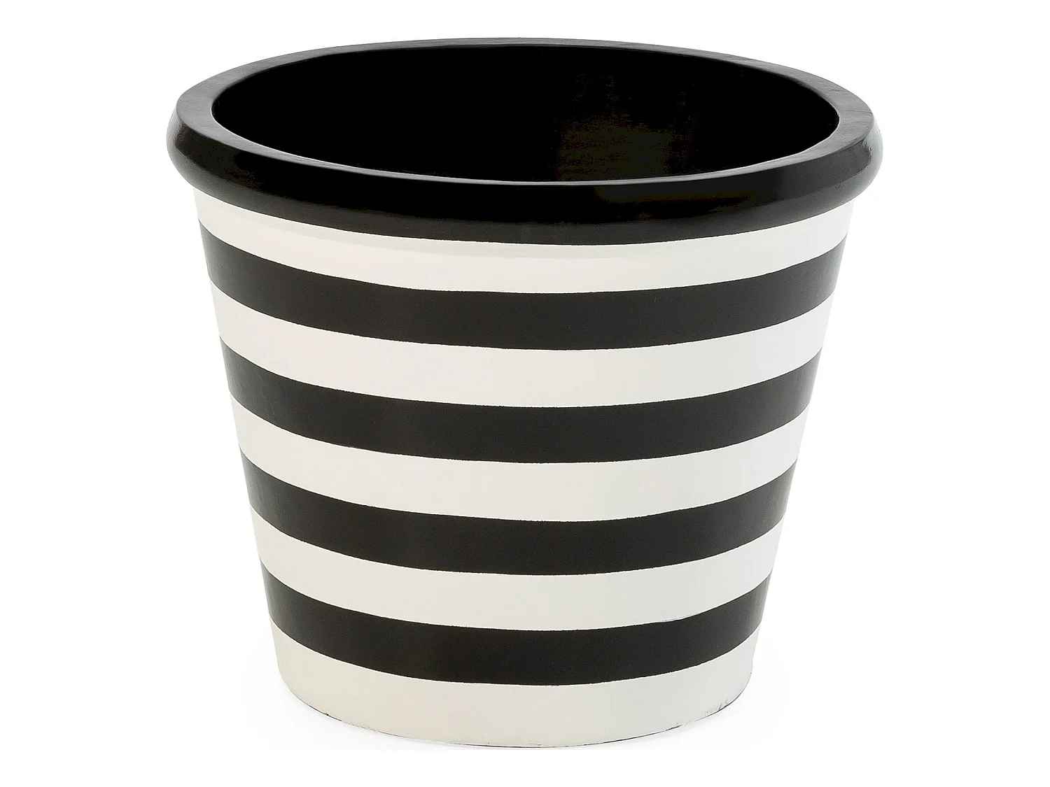 Cache-pot Fibres-ciment -- Blanc/Noir