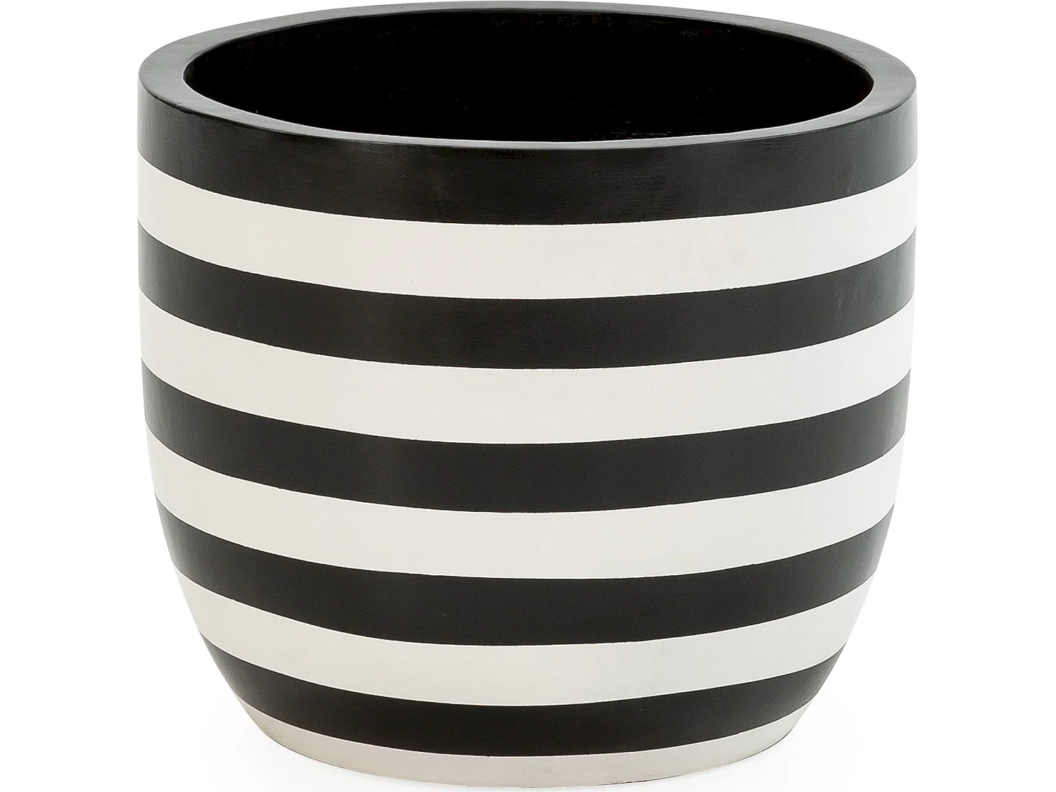 Cache-pot Fibres-ciment -- Blanc/Noir