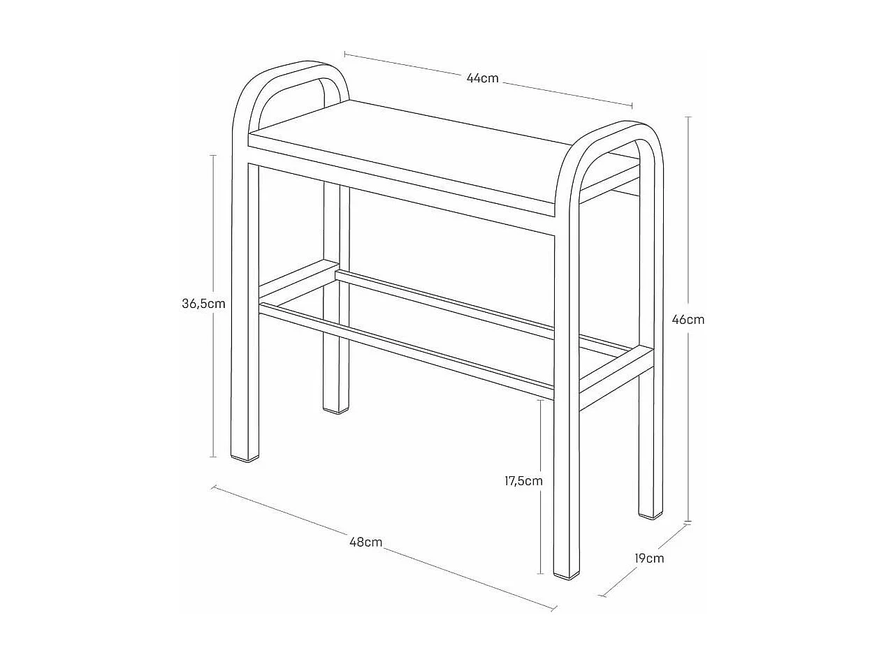 Meuble à chaussures en acier Tower shoe