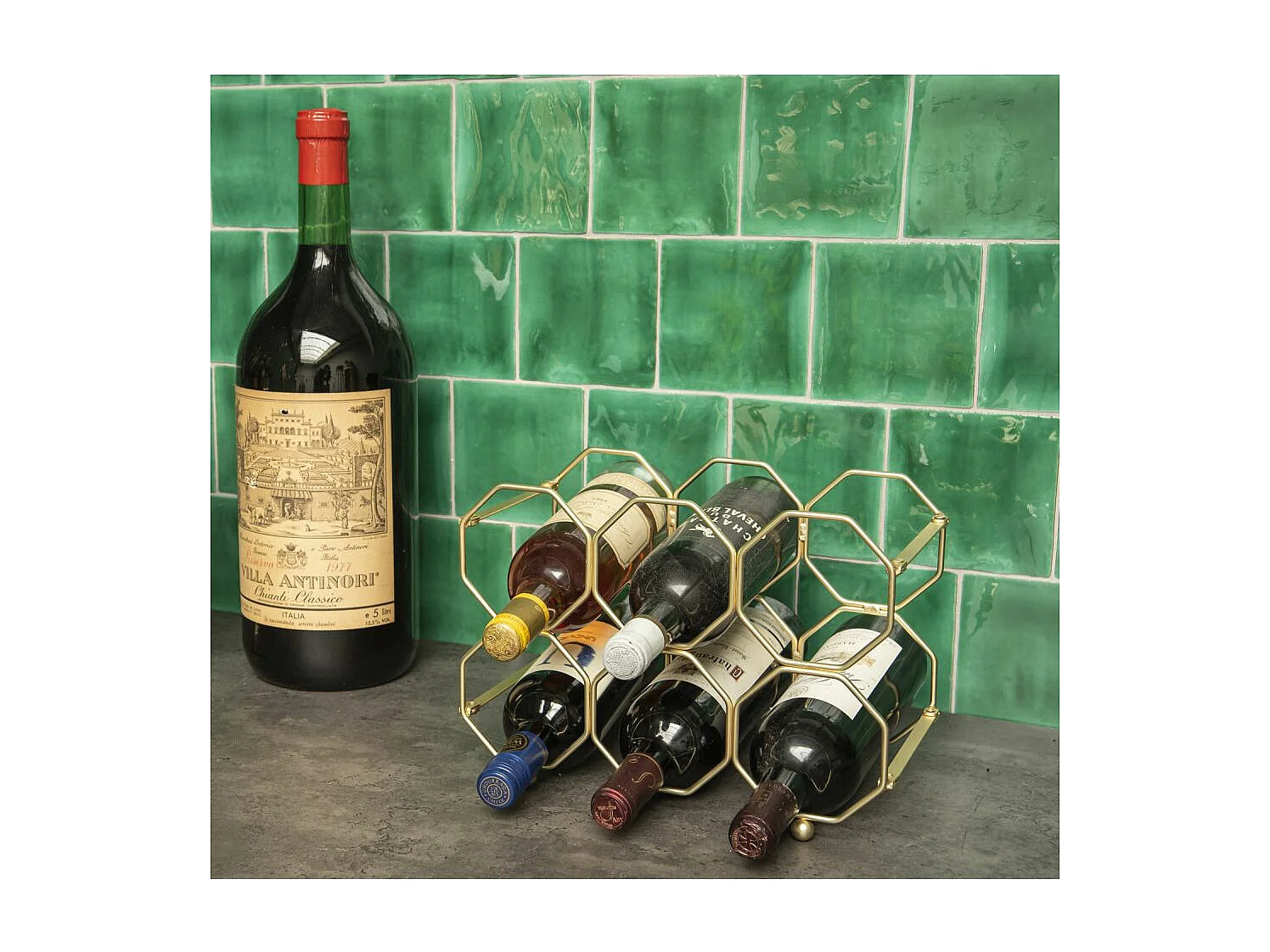 Botellero metálico Miel