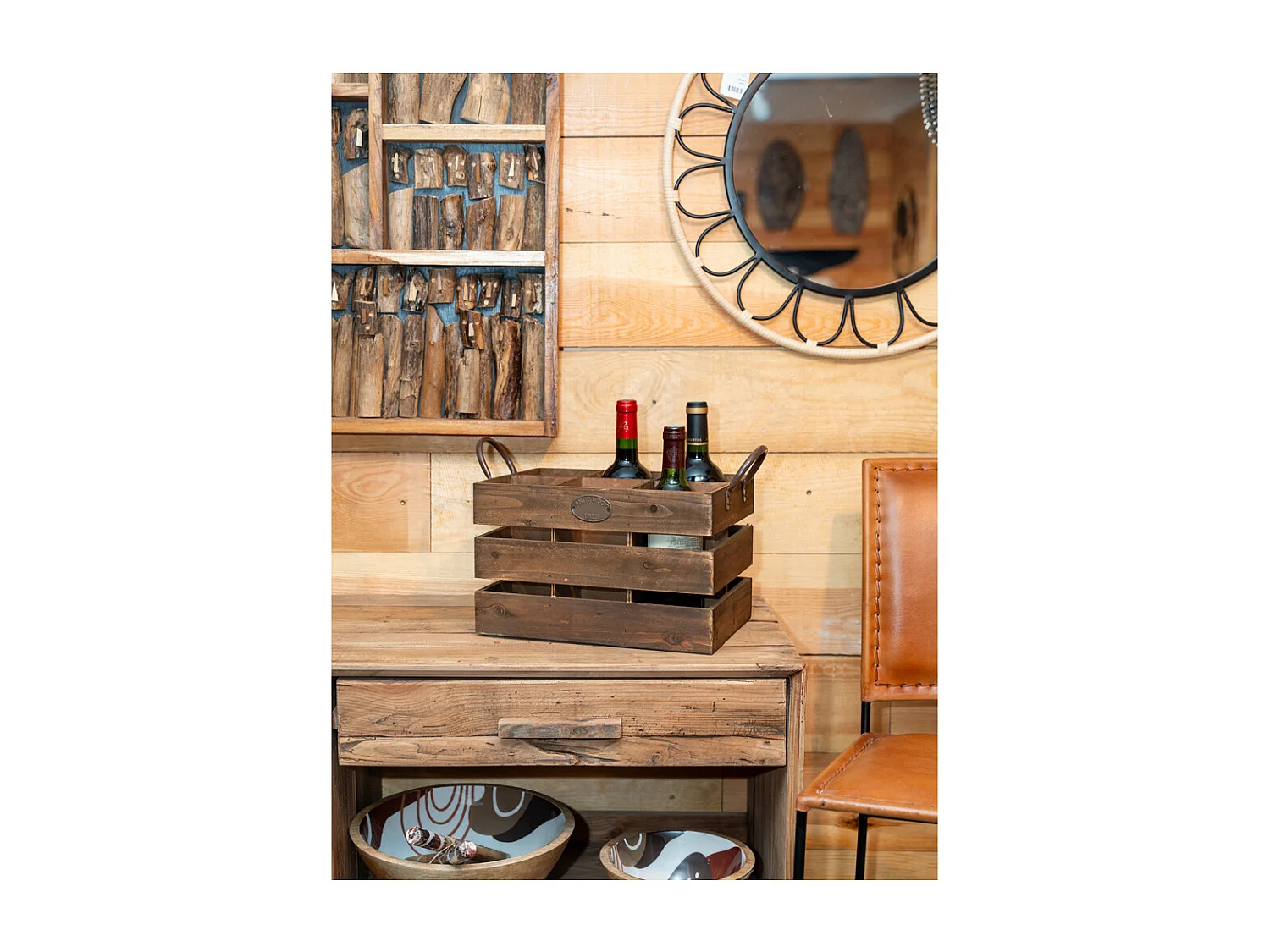 Flaschenkiste mit Metallhenkeln (6-fach)