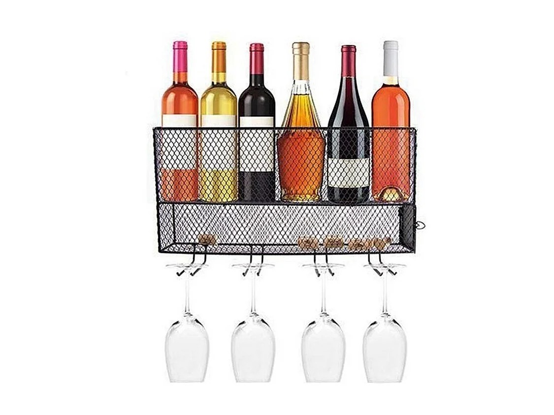 Rack Mini Bar A Vin Noir
