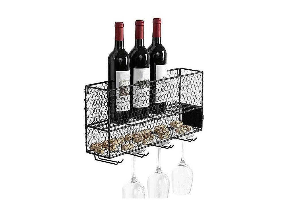 Rack Mini Bar A Vin Noir