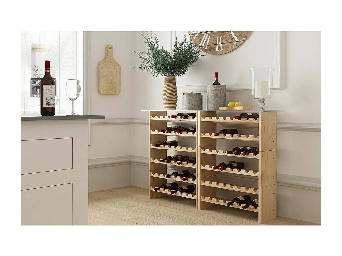 Portabottiglie impilabile Katea Pine