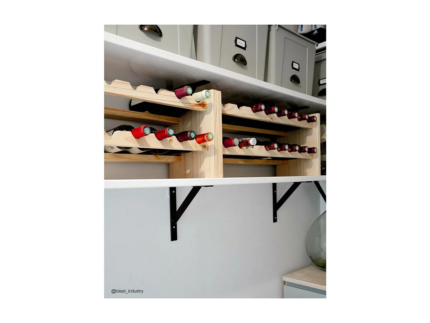 Portabottiglie impilabile Katea Pine