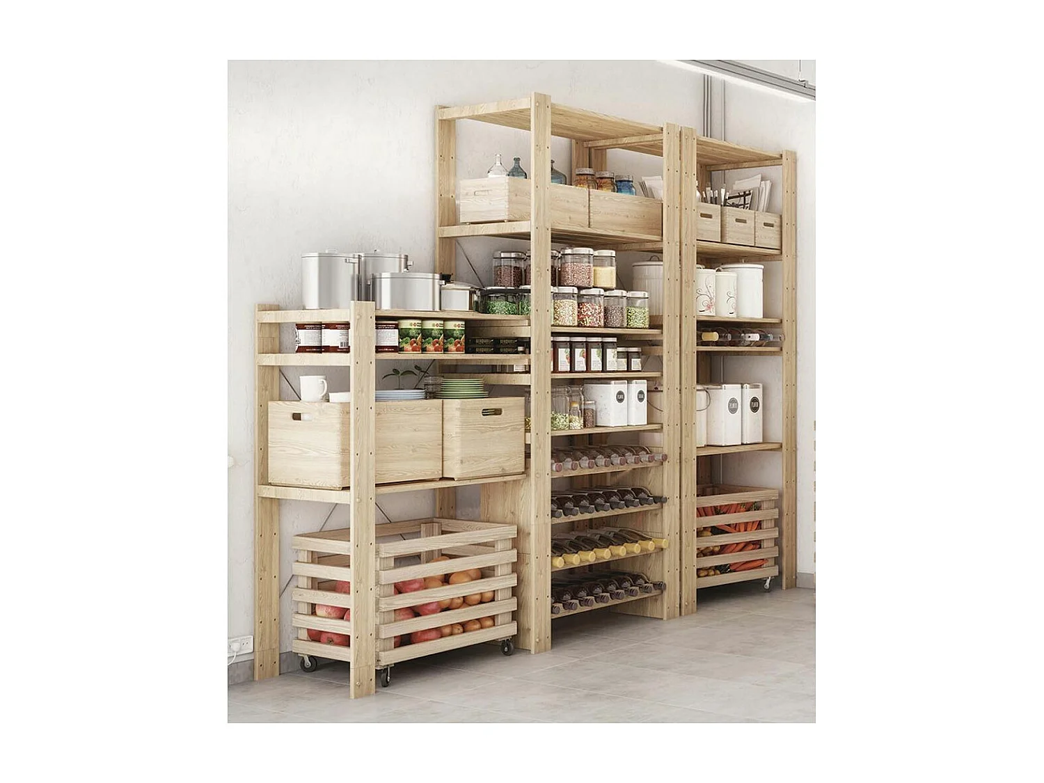 Portabottiglie impilabile Katea Pine