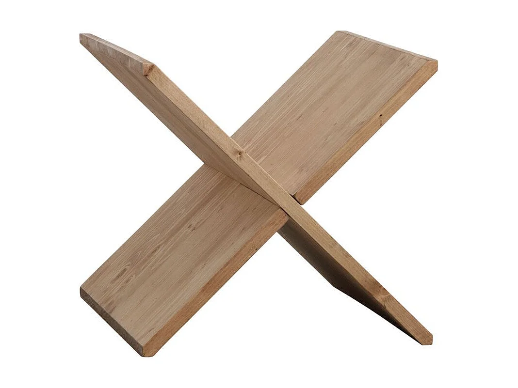 Portabotellas extraíble de abeto encerado 36 x 40 x 36 cm