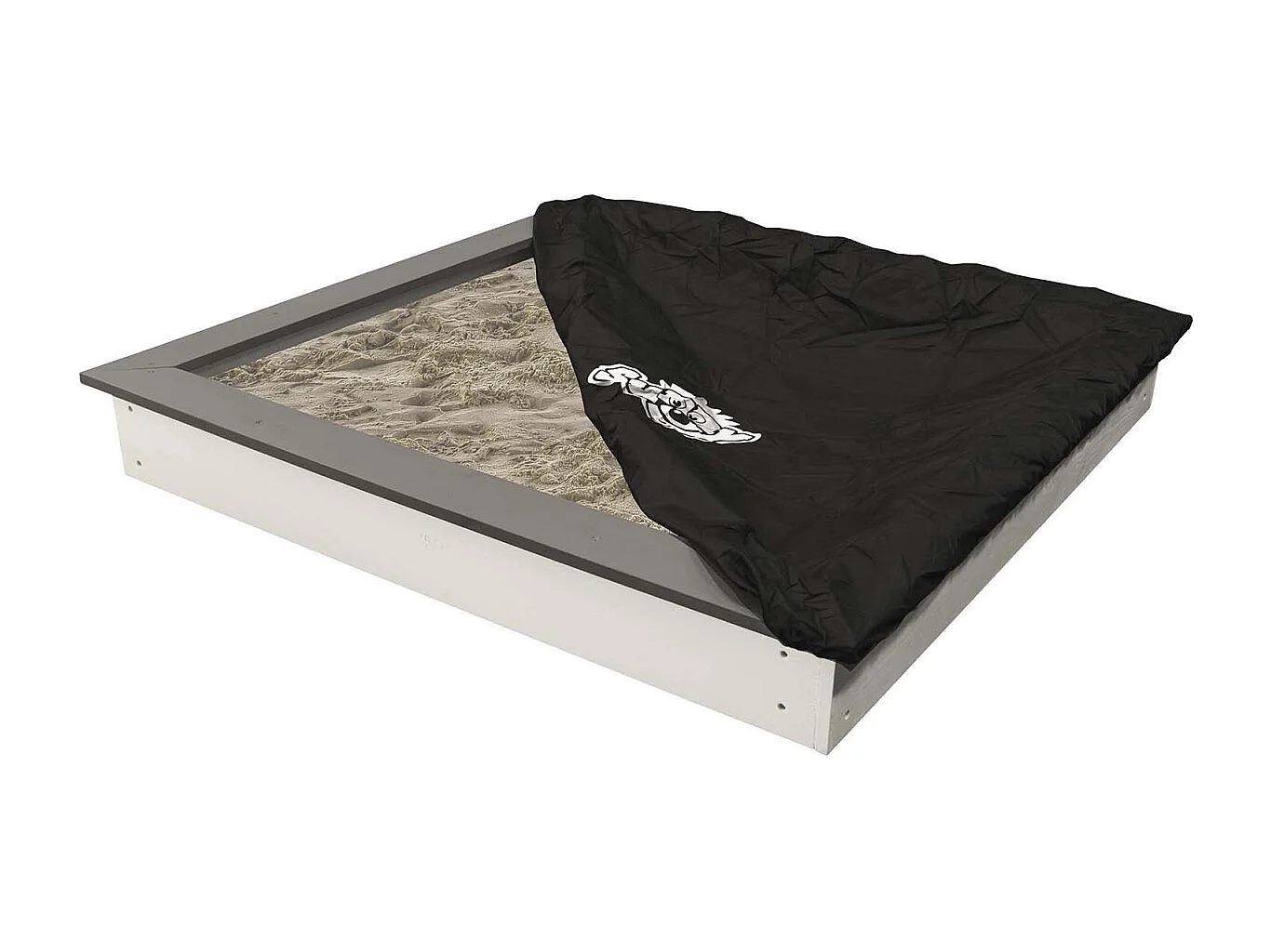 Bac à sable en bois peint avec bâche Sandy