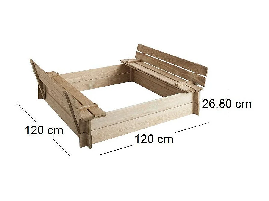Bac à sable avec Bancs intégrés