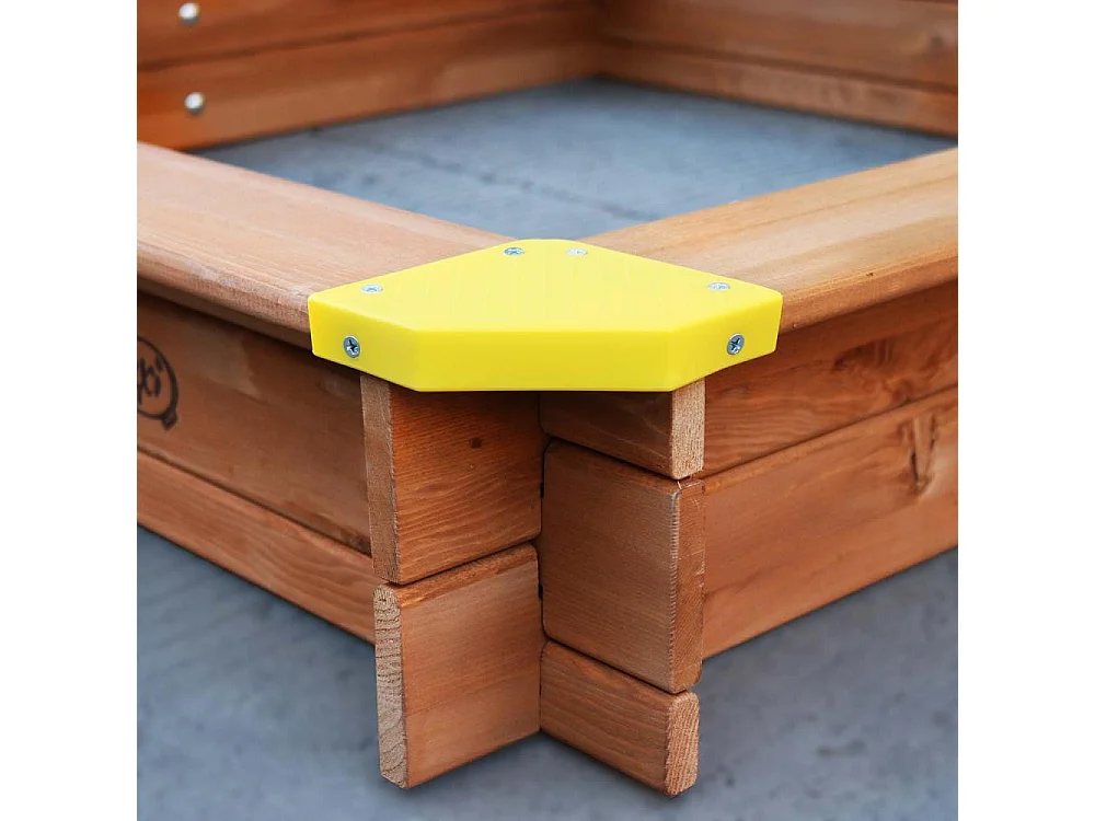 Bac à sable en bois avec parasol réglable Lily