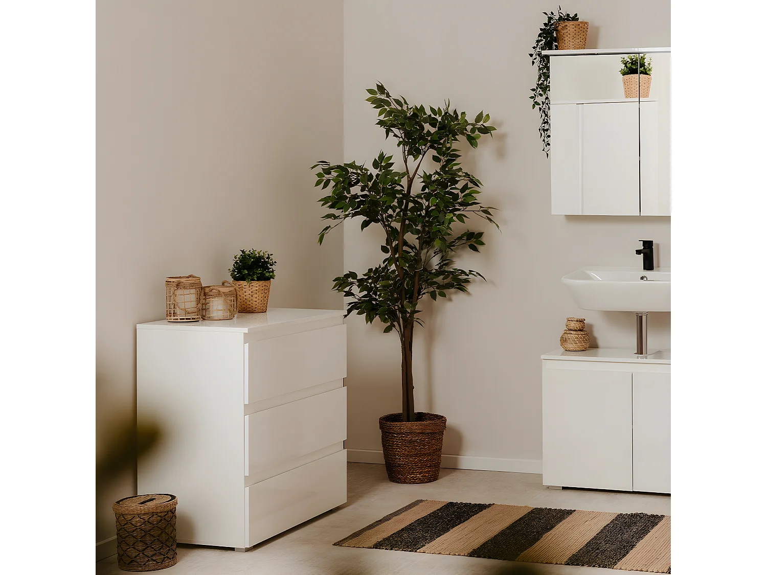 Commode 3 Tiroirs L80 cm - PRETORIA