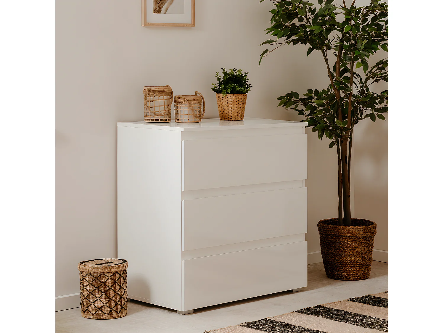 Commode 3 Tiroirs L80 cm - PRETORIA