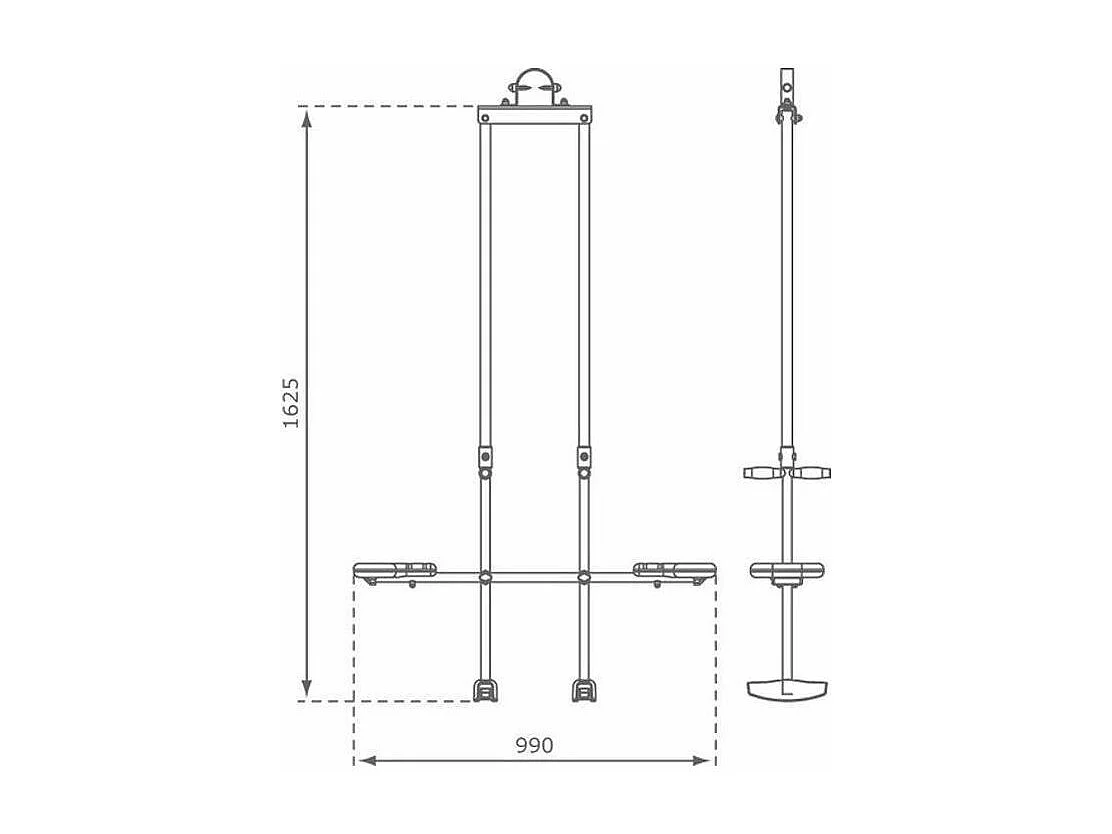 Altalena regolabile a doppia altezza in metallo Flex