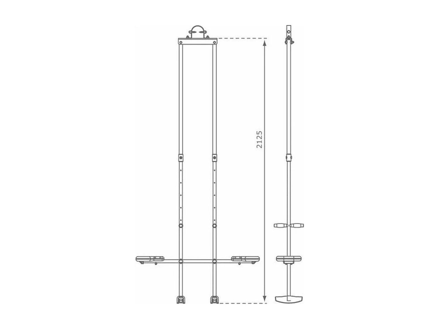 Altalena regolabile a doppia altezza in metallo Flex