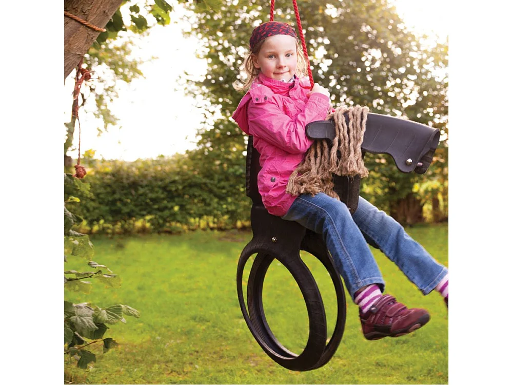 Balançoire cheval en pneu