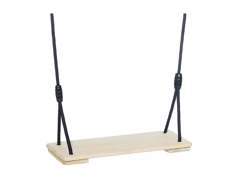 Balançoire siège en pin traité et corde douce