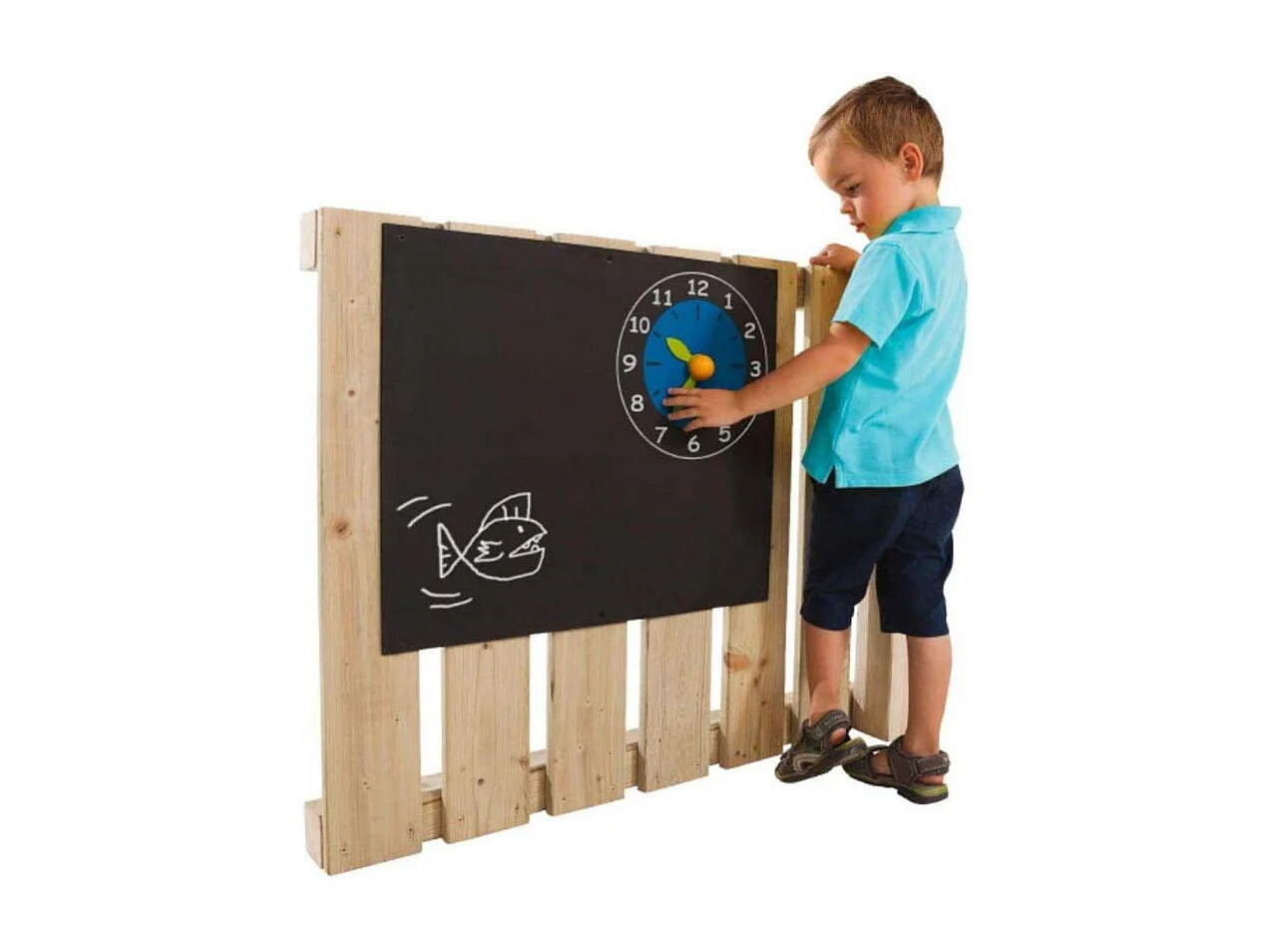 Kreidetafel mit Uhr zum Befestigen