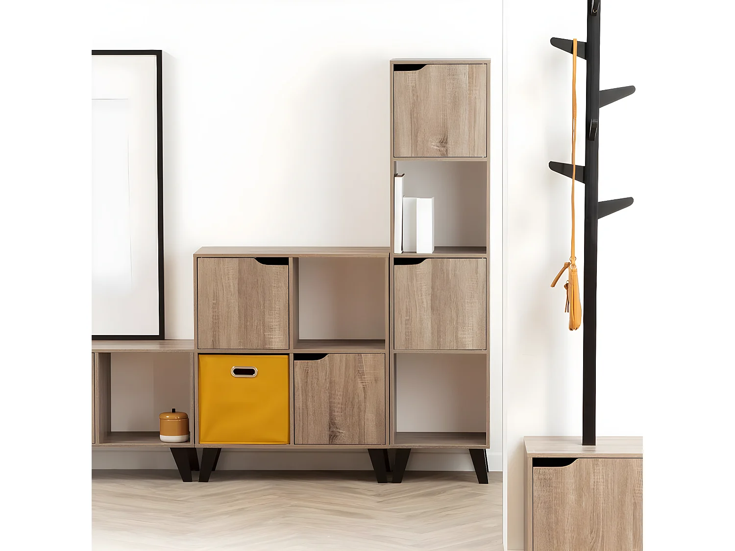 Étagère 4 Cases Design "Mix'n'Modul" 80cm Beige