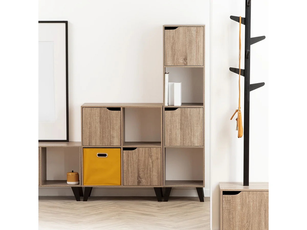 Étagère 4 Cases Design "Mix n'Modul" 80cm Naturel