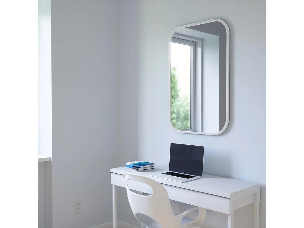 Miroir rectangulaire rebord caoutchouc 61 x 91 cm Hub