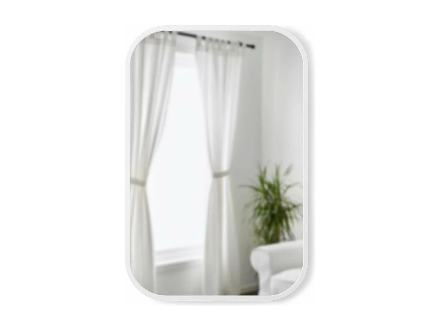 Miroir rectangulaire rebord caoutchouc 61 x 91 cm Hub
