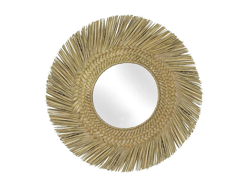Miroir en jonc teinté 70 cm