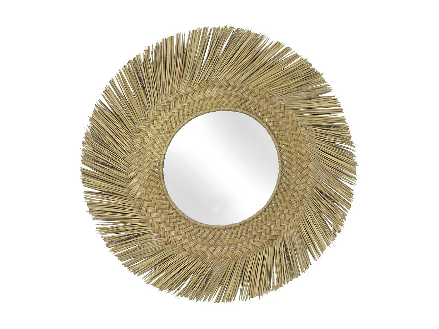 Miroir en jonc teinté 70 cm