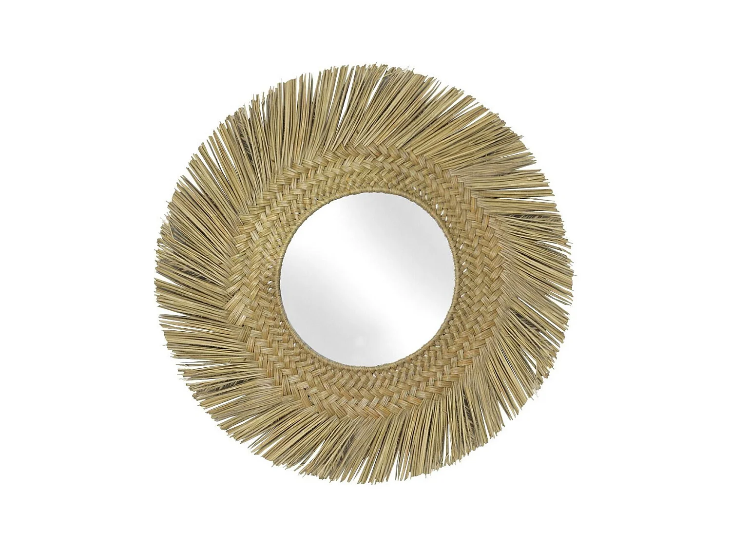 Miroir en jonc teinté 70 cm