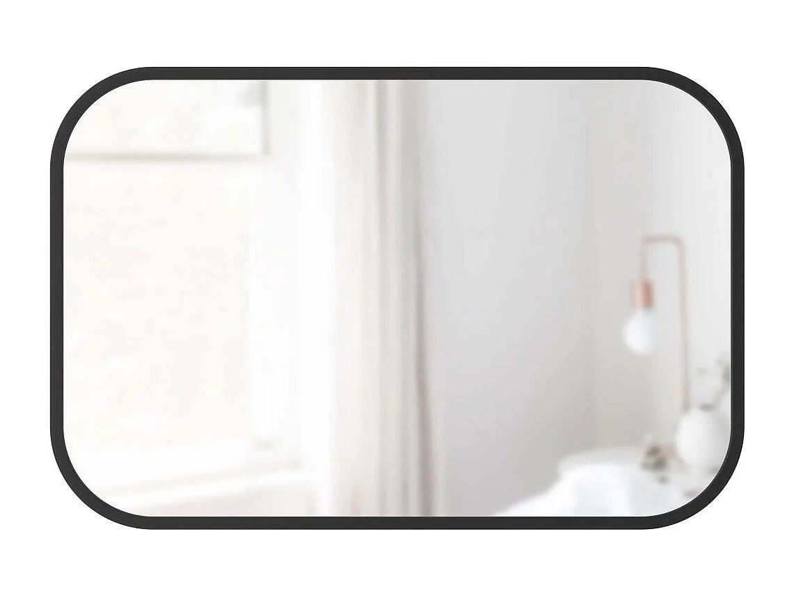 Miroir rectangulaire rebord caoutchouc 61 x 91 cm Hub