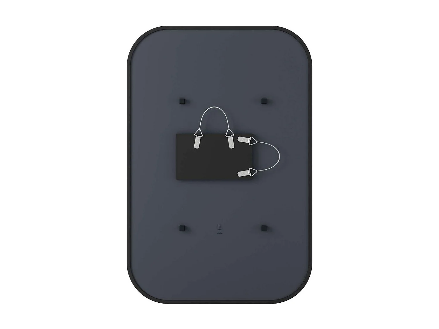 Miroir rectangulaire rebord caoutchouc 61 x 91 cm Hub